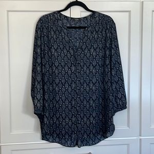 NYDJ patterned blouse.